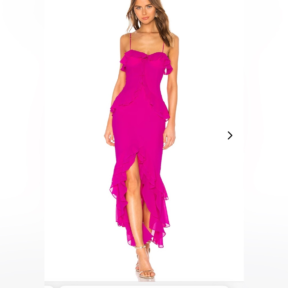 Lovers and friends Melissa gown in magenta